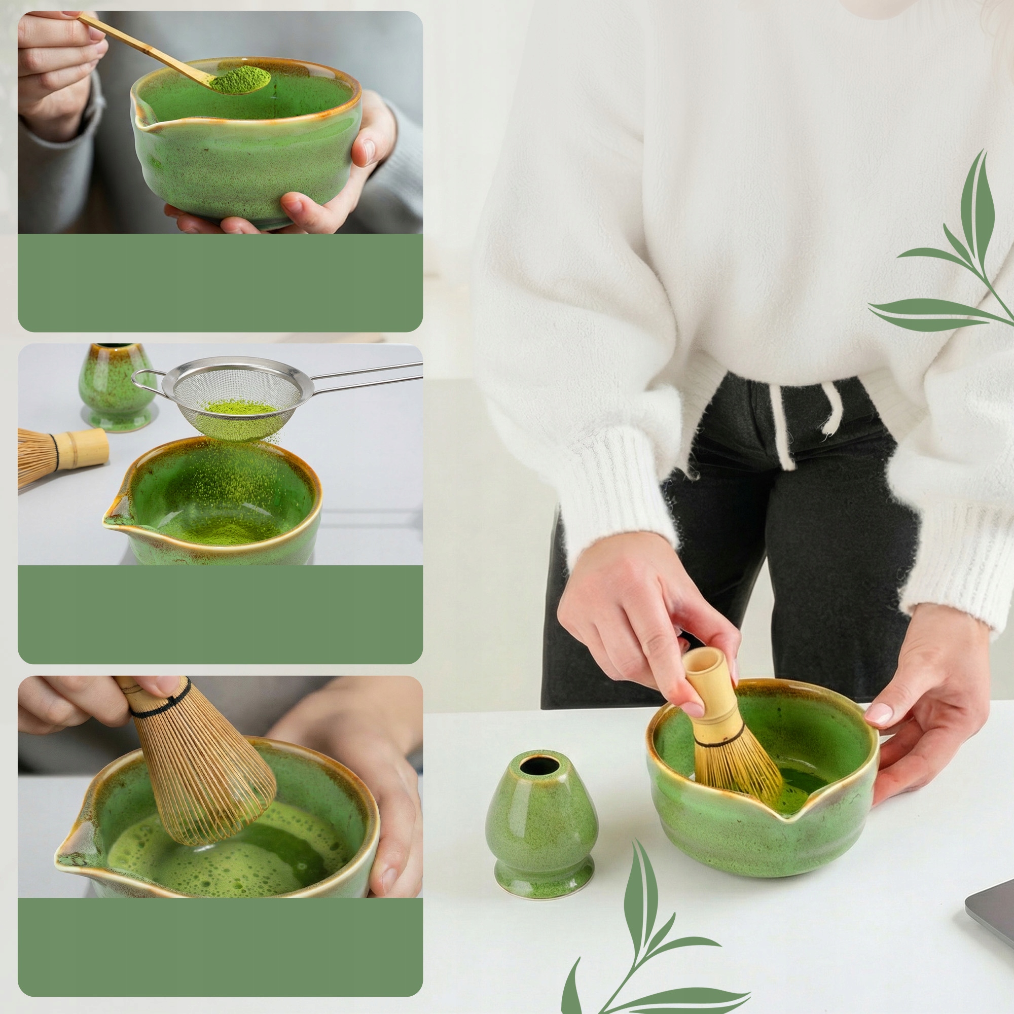 3715713b4f7b820b215f747fe5af belsilt Startinis matcha rinkinys žalias su chasen šluotele internetu