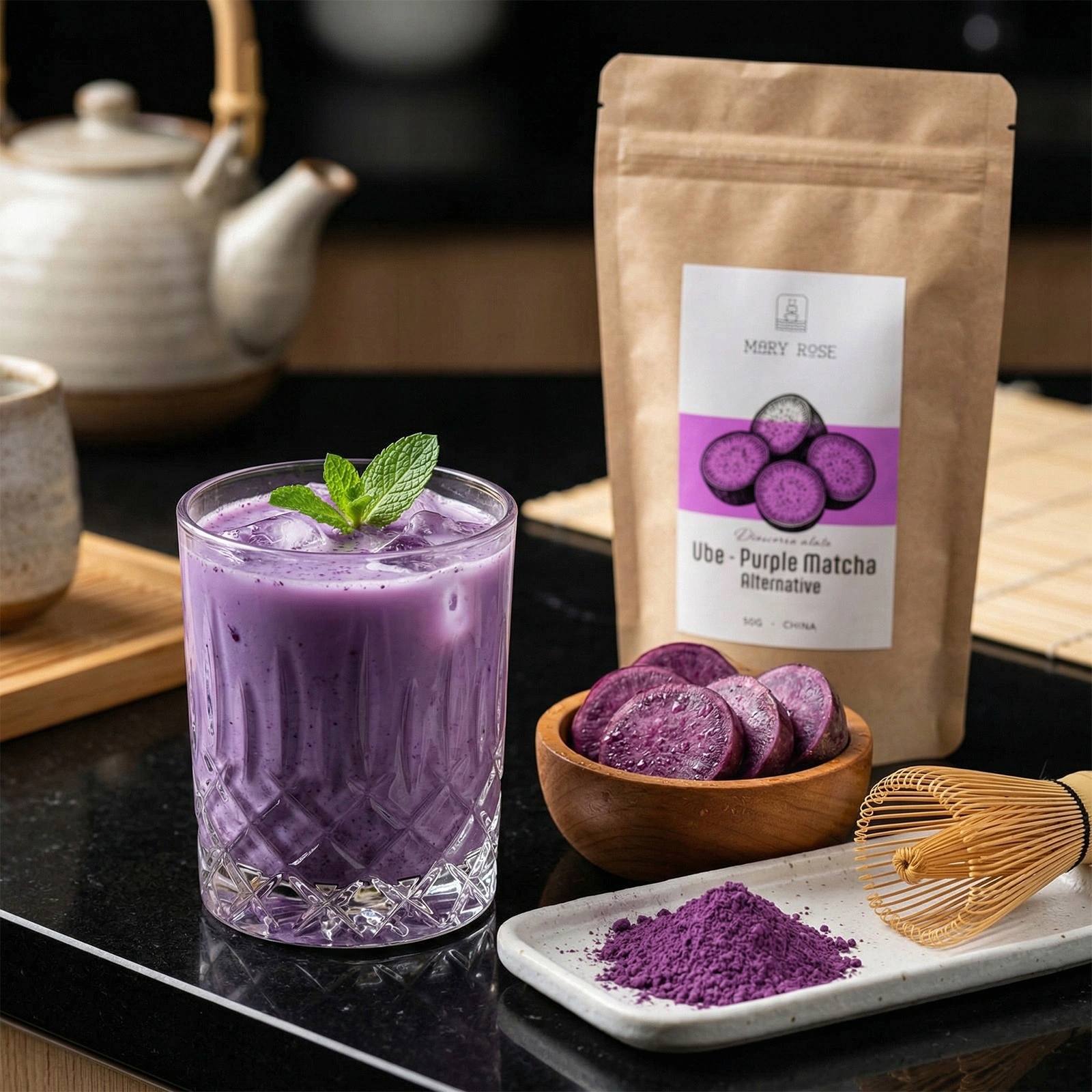 3de1f6b84783ba24624653738b4e belsilt Mary Rose violetinis matcha arbata milteliais 50 g internetu