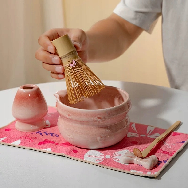 Dovanų matcha rinkinys su chashaku šaukšteliu