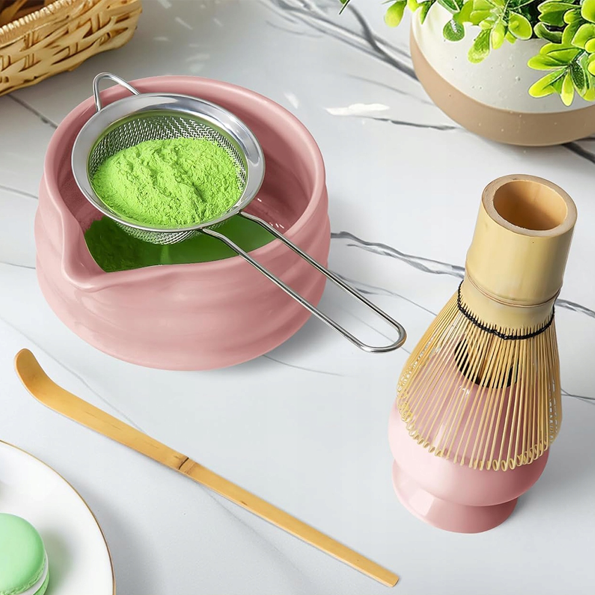 5SZTZESTAWDOHERBATYMATCHARECZNIEZESTAWSTARTOWYDODOMIELONEJMATCHYKodproducenta6921476111127 belsilt Startinis matcha rinkinys 5 vnt su japoniškais priedais
