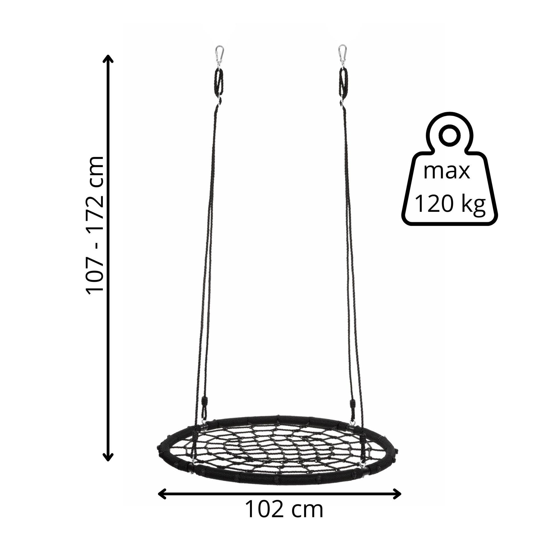5f0d53494a63a50e2900dcc086cb belsilt Gandro lizdo sūpynės vaikams sodui 100 cm iki 120 kg