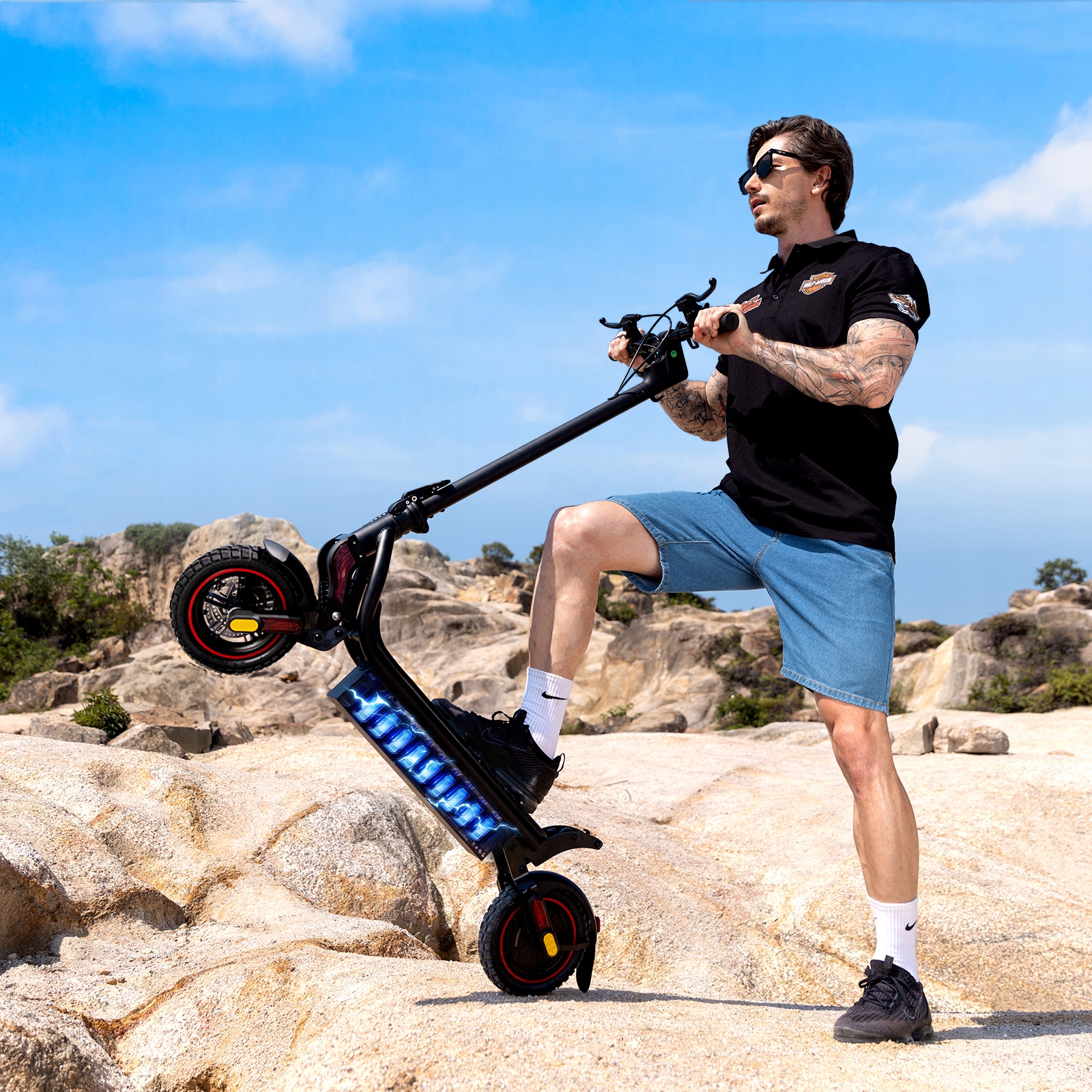 750WHulajnogaelektrycznastrong45KM14AhCityoffroadtires4speedappKodproducentaAgileRideElectricScooter45KM belsilt 750 W Elektrinis paspirtukas strong 45 km 14 Ah City off road tires 4 speed programėle 750W versija 2