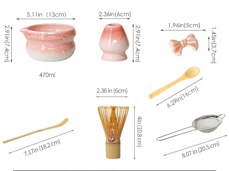 Dovanų matcha rinkinys su chashaku šaukšteliu