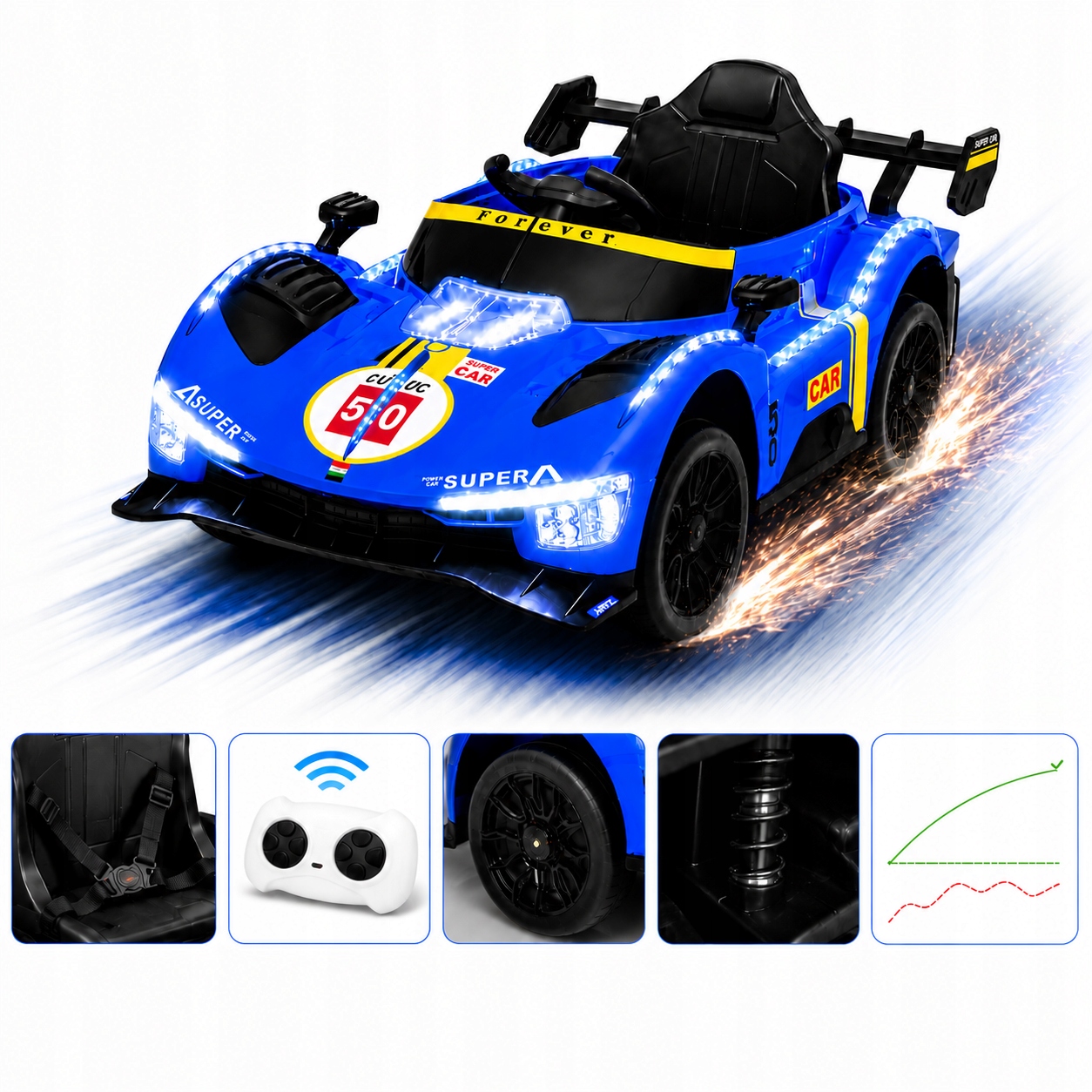 994b98f046fdb29abf03a80d1a0a belsilt Elektryczny samochód dla dzieci 100W z pilotem LED 12V