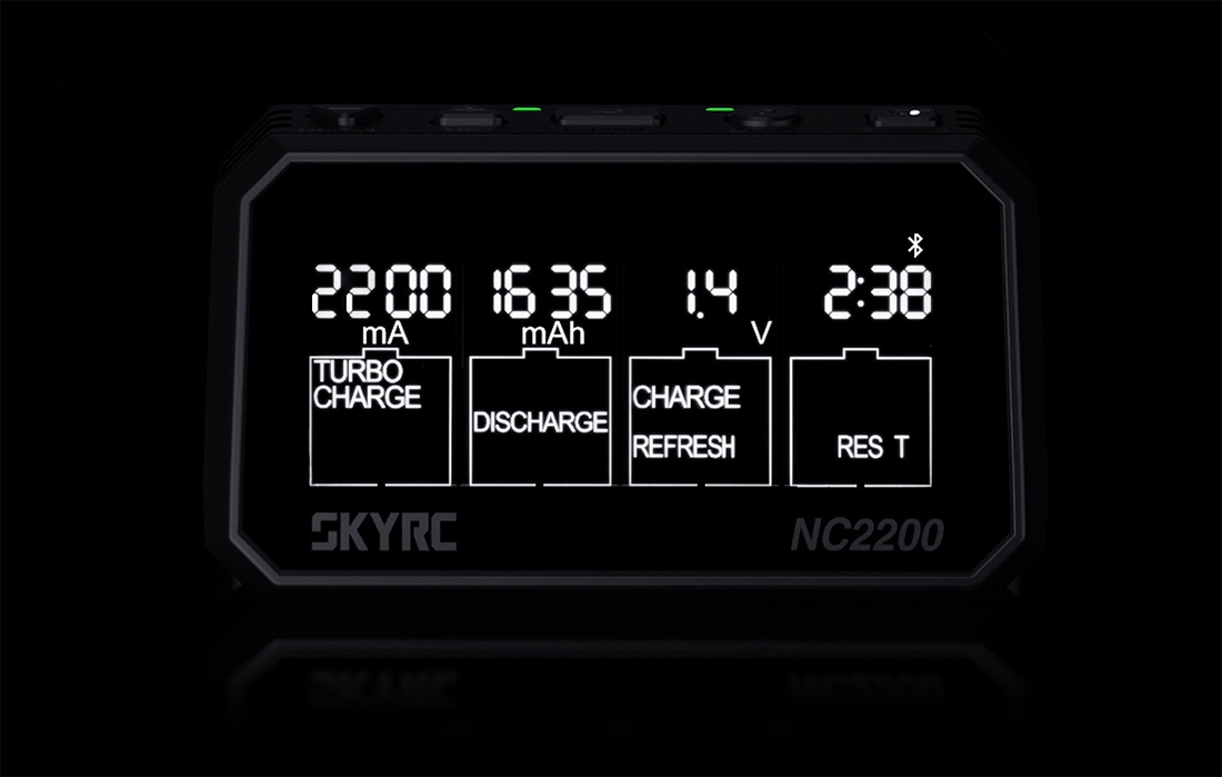 SkyRC NC2200 įkroviklis AA AAA NiMH NiCd 2A DC12 V