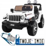AUTONAAKUMULATORJEEPWRANGLERRUBICON4X414Ah4x45WPILOTPOKROWIEC belsilt Elektrinis automobilis vaikams Jeep Wrangler Rubicon 4X4 14Ah