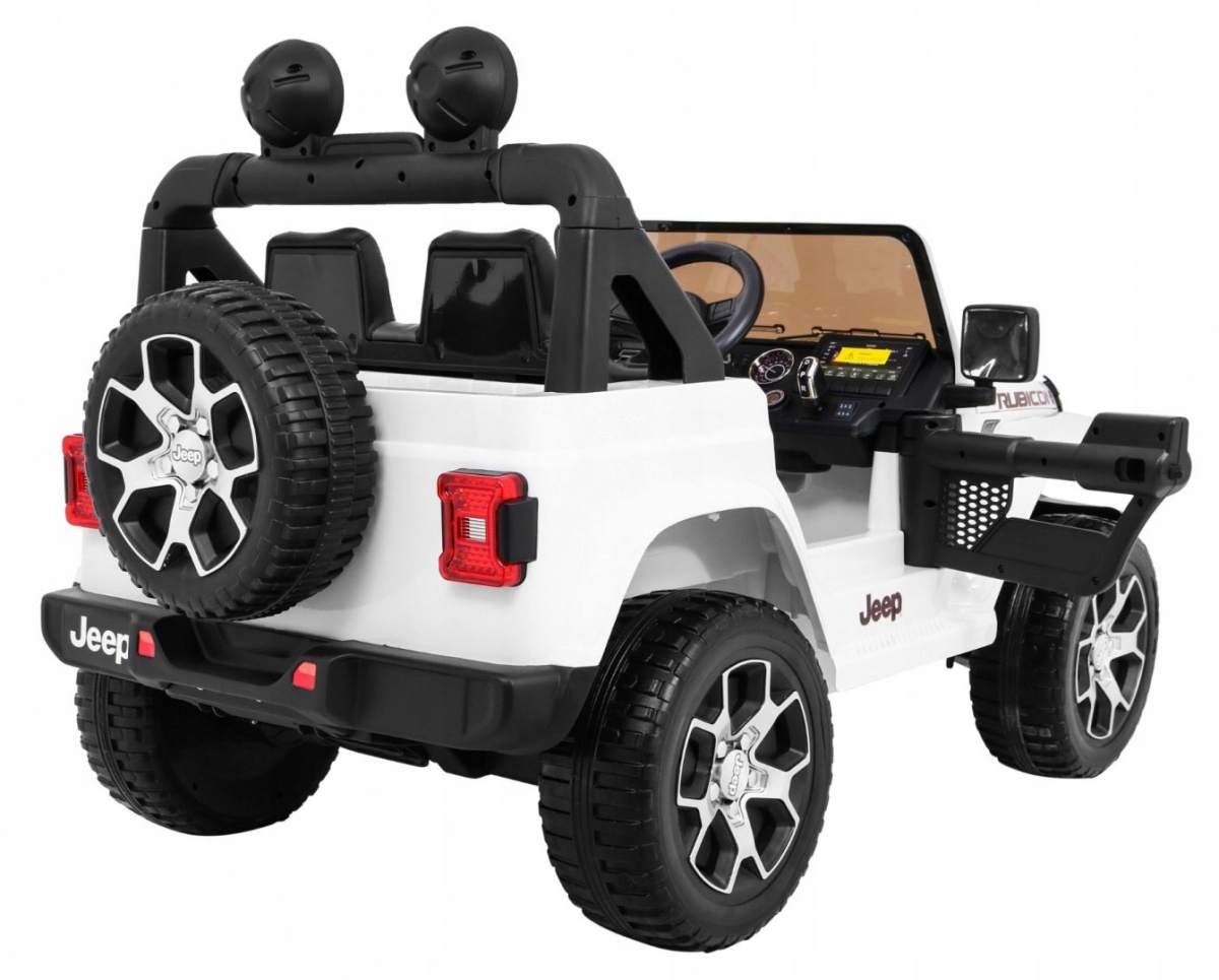 AUTONAAKUMULATORJEEPWRANGLERRUBICON4X414Ah4x45WPILOTPOKROWIECMaksymalneobciazenie35kg belsilt Elektrinis automobilis vaikams Jeep Wrangler Rubicon 4X4 14Ah