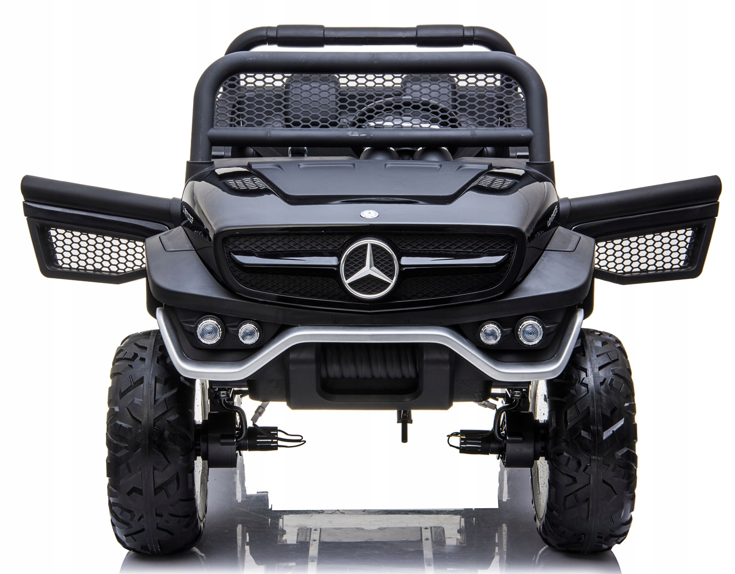 AUTOnaakumulatorMERCEDESUNIMOGXXL4x412V14Ah4SILNIKIKolorczerwony belsilt Elektrinis automobilis vaikams Mercedes Unimog XXL 4x4 12V