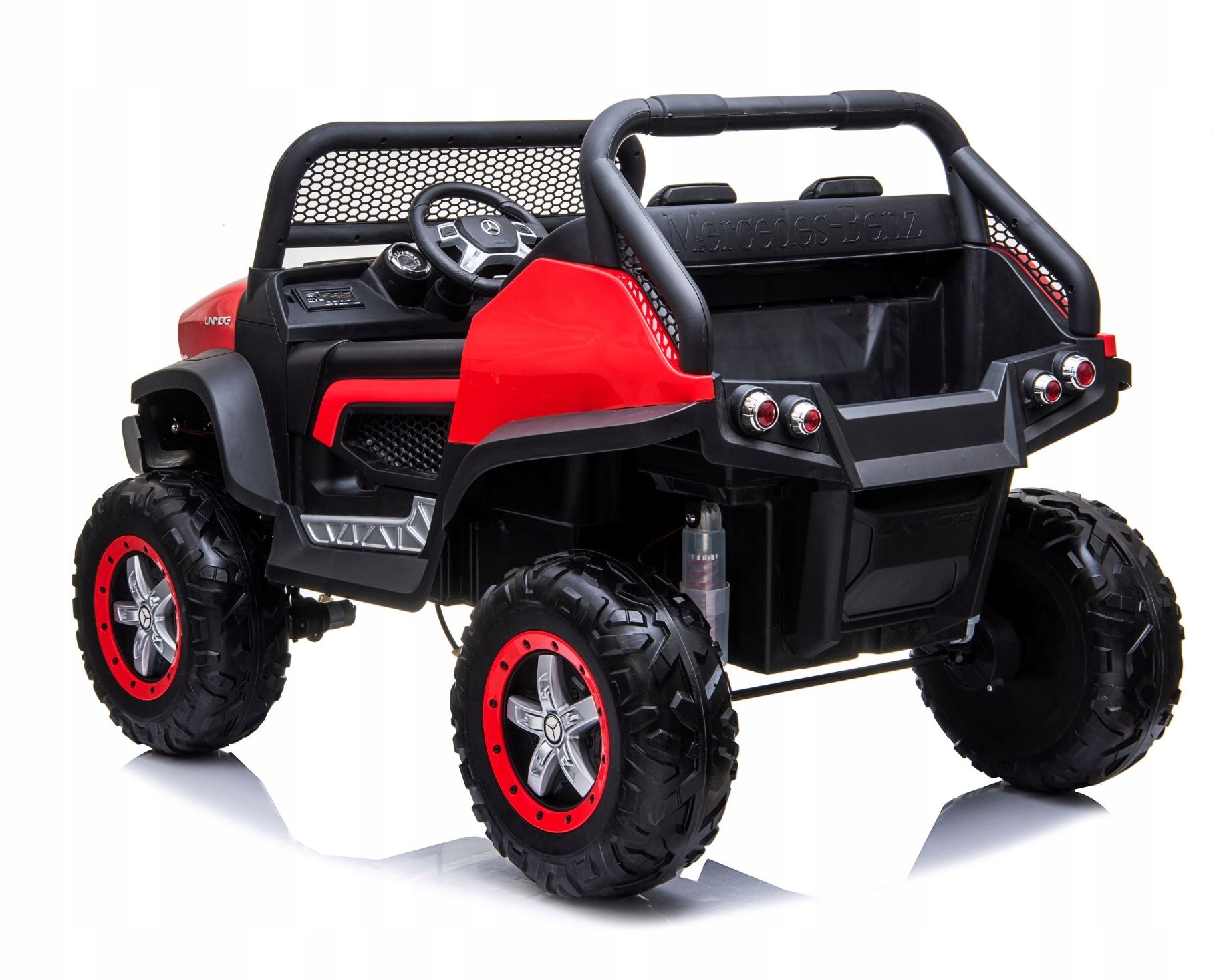 AUTOnaakumulatorMERCEDESUNIMOGXXL4x412V14Ah4SILNIKIMarkaLEANToys belsilt Elektrinis automobilis vaikams Mercedes Unimog XXL 4x4 12V