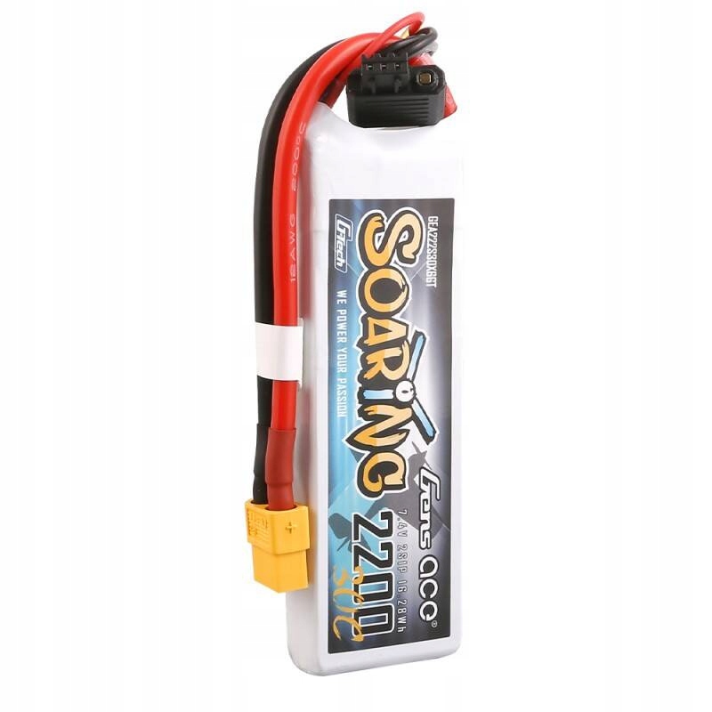 AkumulatorGensAceGTechSoaring2200mAh74V30C2S1PXT60Symbolbaterii2S1P belsilt Akumuliatorius Gens Ace G Tech Soaring 2200mAh 74V 30C 2S1P XT60
