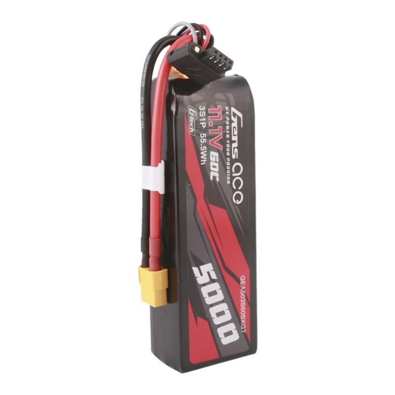 AkumulatorGensaceGTech5000mAh111VShortSizezkonektoremXT60PlugPojemnoscakumulatora5000mAh belsilt Akumuliatorius Gens Ace G Tech 5000mAh 111V Short Size su konektorem XT60 Plug