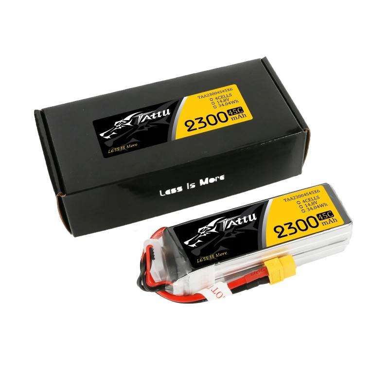 AkumulatorTattu2300mAh148V75C4S1PXT60ModelTAA23004S75X6 belsilt Akumuliatorius Tattu 2300mAh 148V 75C 4S1P XT60