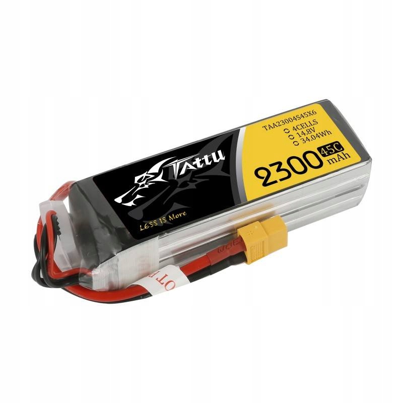 AkumulatorTattu2300mAh148V75C4S1PXT60Stanopakowaniaoryginalne belsilt Akumuliatorius Tattu 2300mAh 148V 75C 4S1P XT60