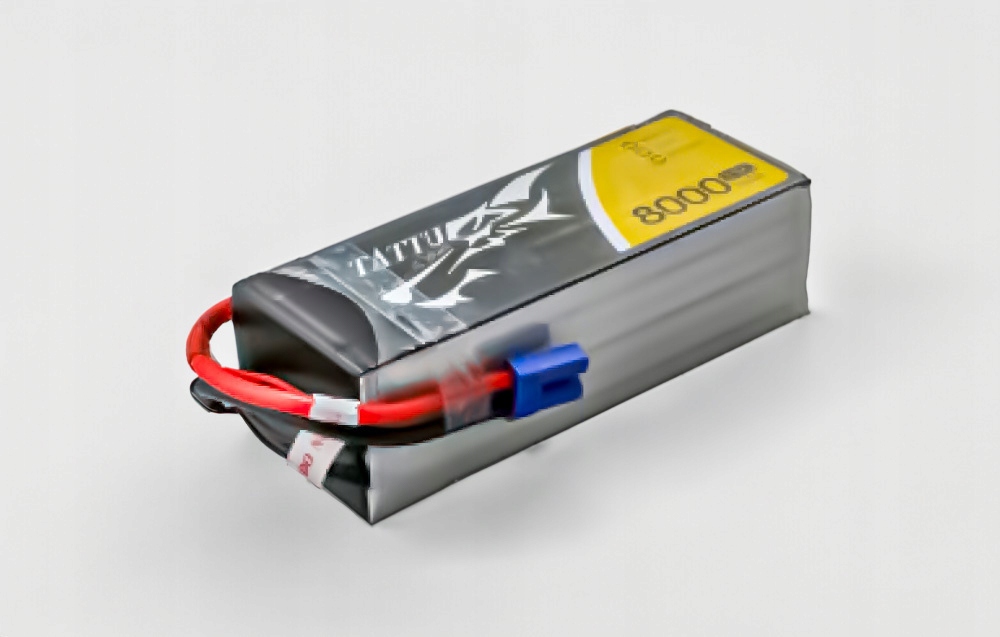 AkumulatorTattu8000mAh222V25C6S1PLipozKonektoremEC5KodproducentaTAA80006S25E5 belsilt Akumuliatorius Tattu 8000mAh 222V 25C 6S1P LiPo su Konektorem EC5