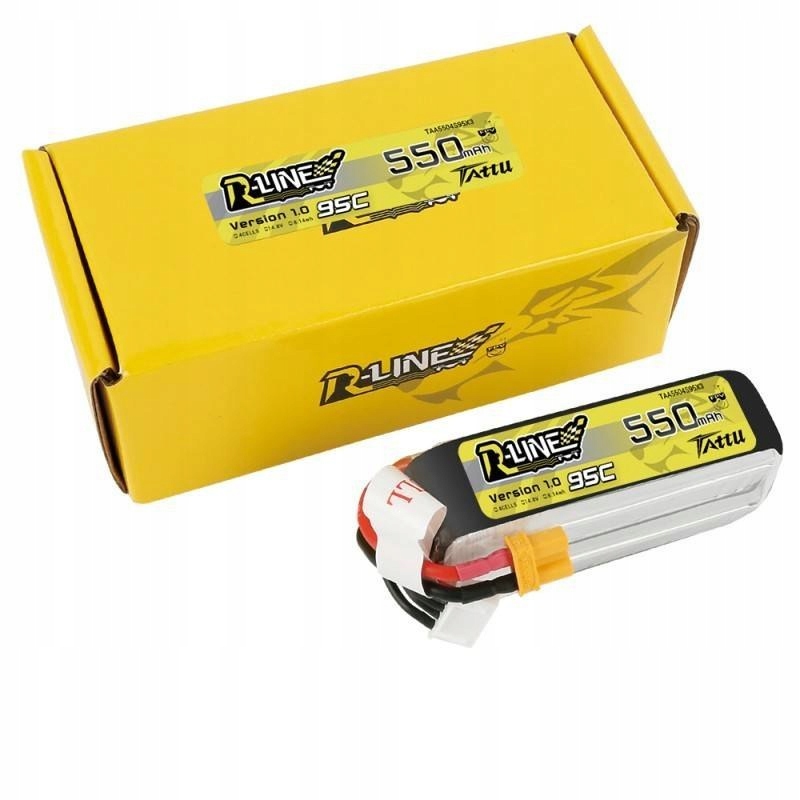 AkumulatorTattuRLine550mAh148V95C4S1PXT30KodproducentaTAA5504S95X3 belsilt Akumuliatorius Tattu R Line 550mAh 148V 95C 4S1P XT30