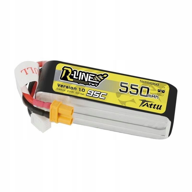 AkumulatorTattuRLine550mAh148V95C4S1PXT30MarkaTattu belsilt Akumuliatorius Tattu R Line 550mAh 148V 95C 4S1P XT30