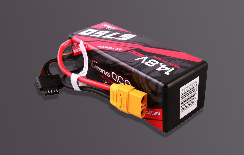 AkumulatordomodeliRCGensaceGTech6750mAh148V60C4S1P14XT90Napiecie148V belsilt Akumuliatorius RC modeliams Gens Ace G Tech 6750mAh 148V 60C 4S1P 14 XT90
