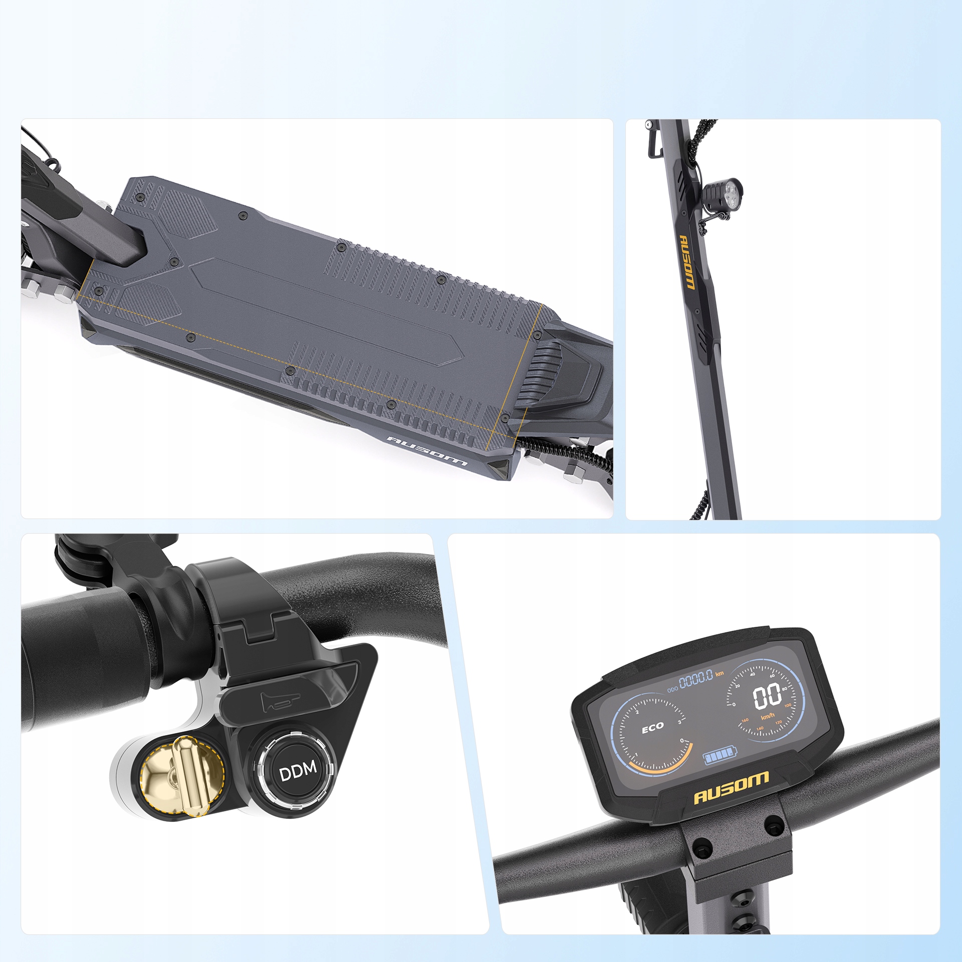 AusomGosoul2ProDualHulajnogaelektryczna2000W90KMNFCShocFreeMaksymalnykatnachyleniaterenu20 belsilt Ausom Gosoul 2 Pro Dual Elektrinis paspirtukas 2000 W 90 km NFC ShocFree 2000W versija 5