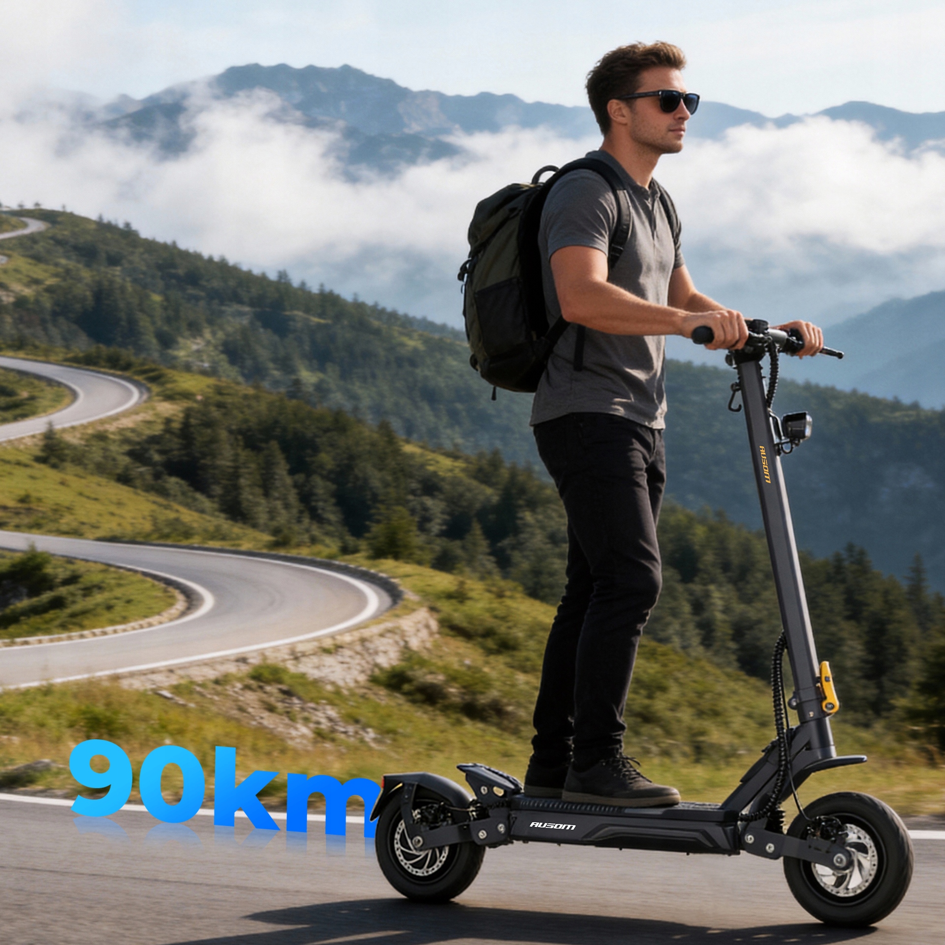 AusomGosoul2ProHulajnoielektryczny20kmhwersja1000W18Ah90KMNFCWaga286kg belsilt Elektrinis paspirtukas Ausom Gosoul 2 Pro paspirtukas elektrinis 20 kmh versija 1000 W 18 Ah 90 km NFC