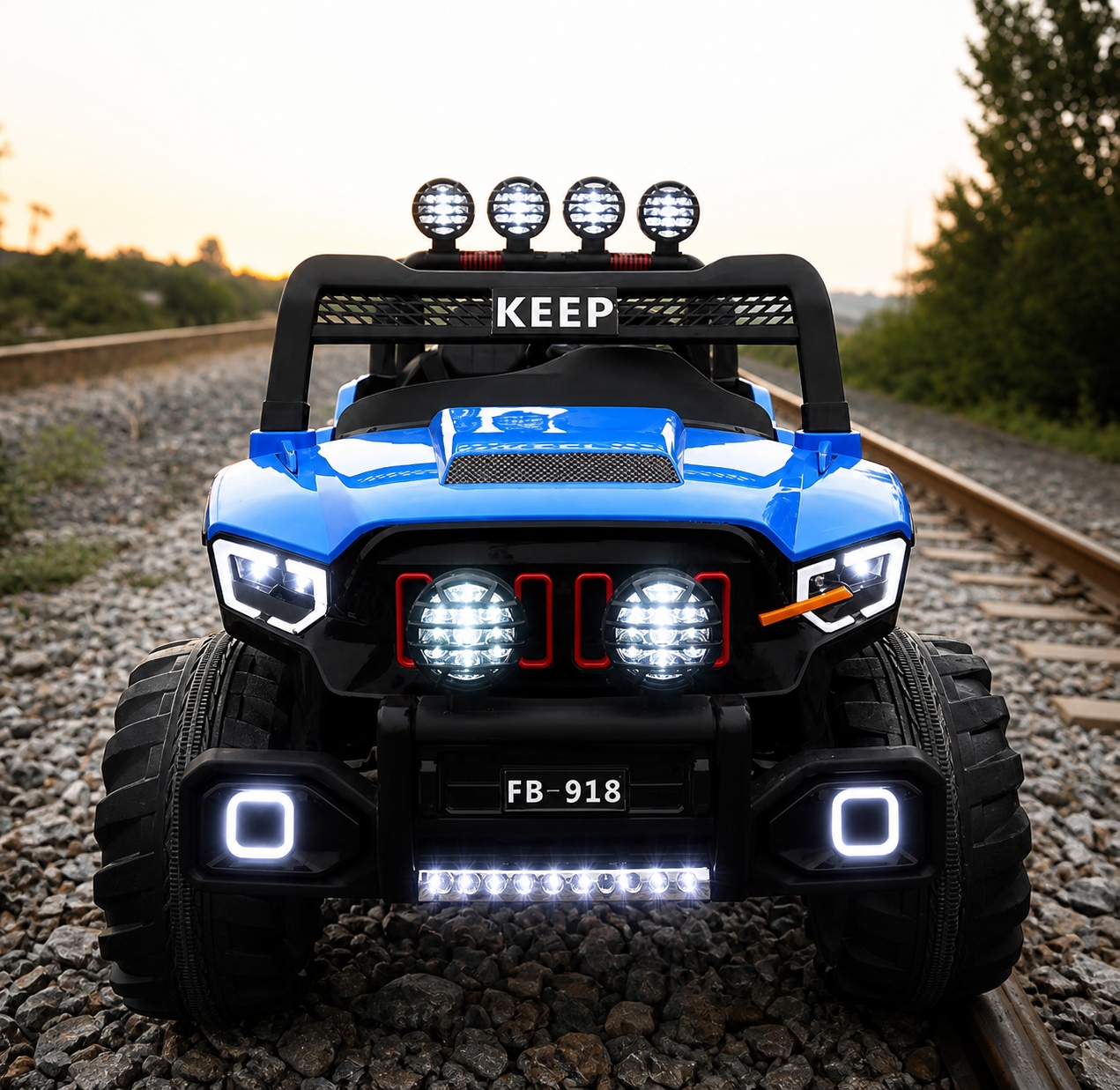 Elektryczny samochód dla dzieci 4X4 Jeep z pilotem LED 12V