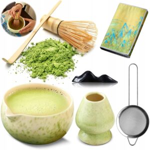 Matcha ruošimo rinkinys 7w1 su chasen ir chashaku šaukšteliu