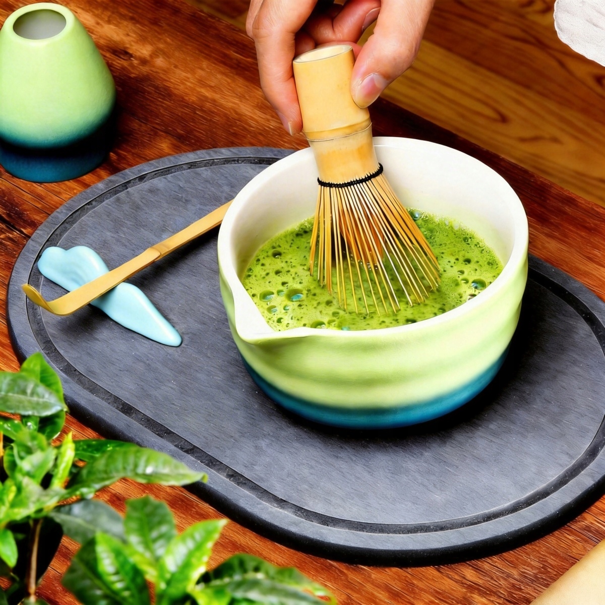 BAMBUSOWYZESTAWPREZENTOWYDOHERBATYMATCHYCERAMICZNAMISECZKA8w1EANGTIN8581704919536 belsilt Dovanų matcha rinkinys 8w1 su japoniškais priedais