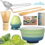 Dovanų matcha rinkinys 7w1 su chasen šluotele ir chashaku šaukšteliu