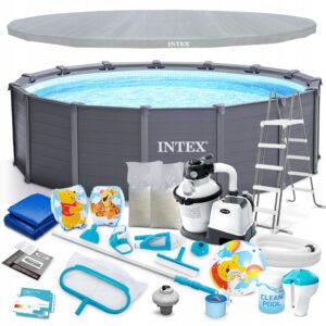 Panelinis lauko baseinas Intex 478×124 cm su pompa rinkinys 2026 variantas 2