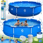 Karkasinis lauko baseinas 300×76 cm su pompa su filtru 2025