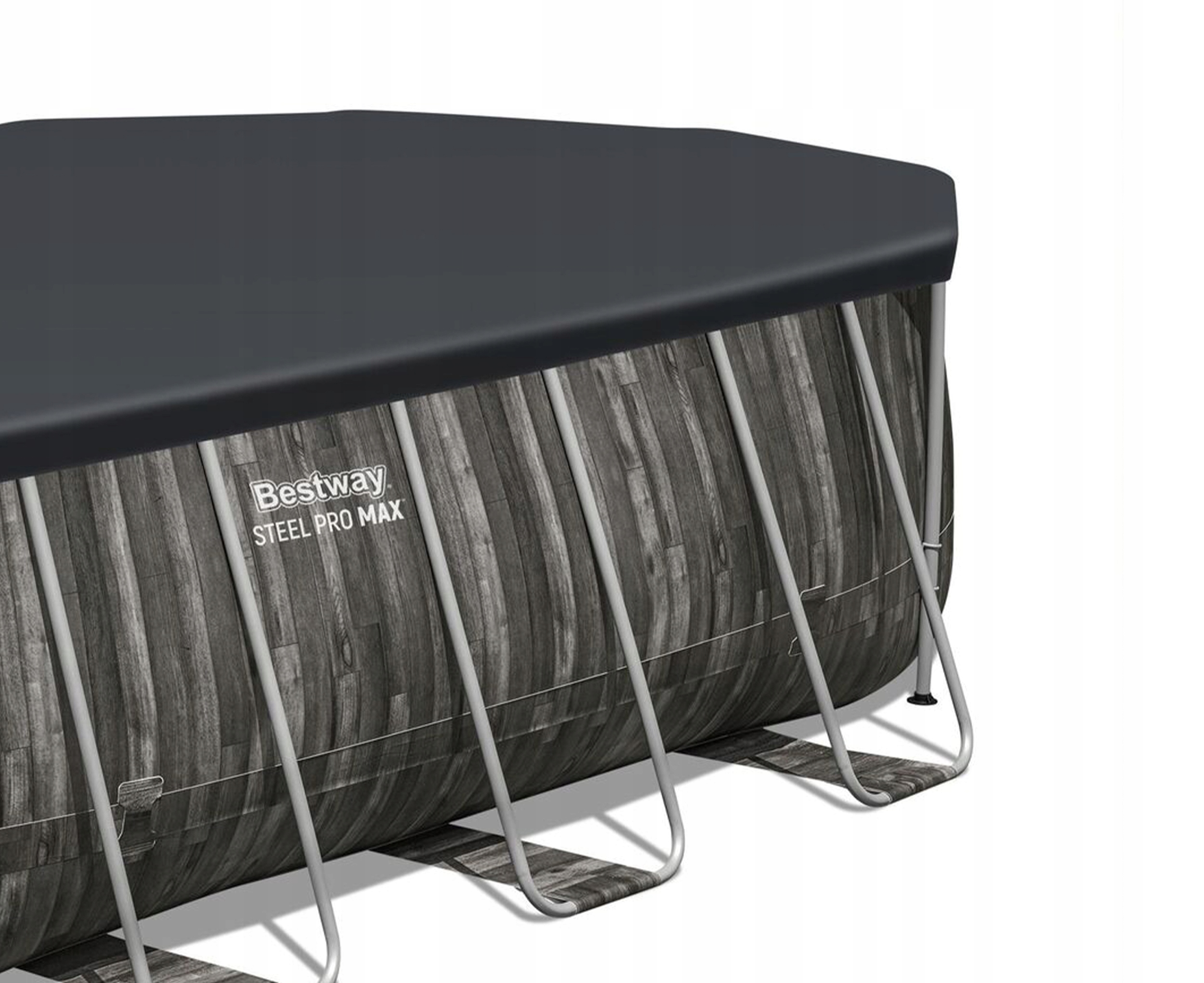 BASENOGRODOWYSTELAZOWY610x366x122cmOWALNYBESTWAYZESTAW11w1Szerokoscproduktu366cm belsilt Karkasinis lauko baseinas Bestway 610x366x122cm rinkinys