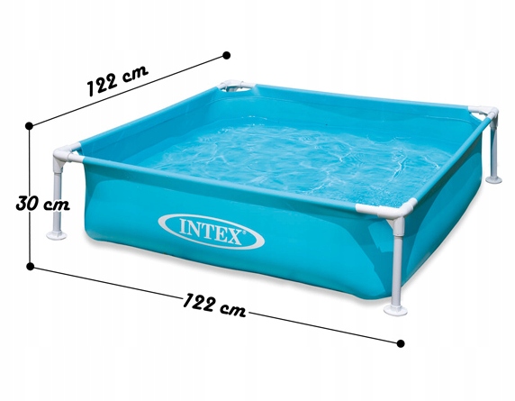 BASENSTELAZOWYDLADZIECIBRODZIKOGRODOWYBASENIK122x122cmINTEX57173Wysokosc30cm belsilt