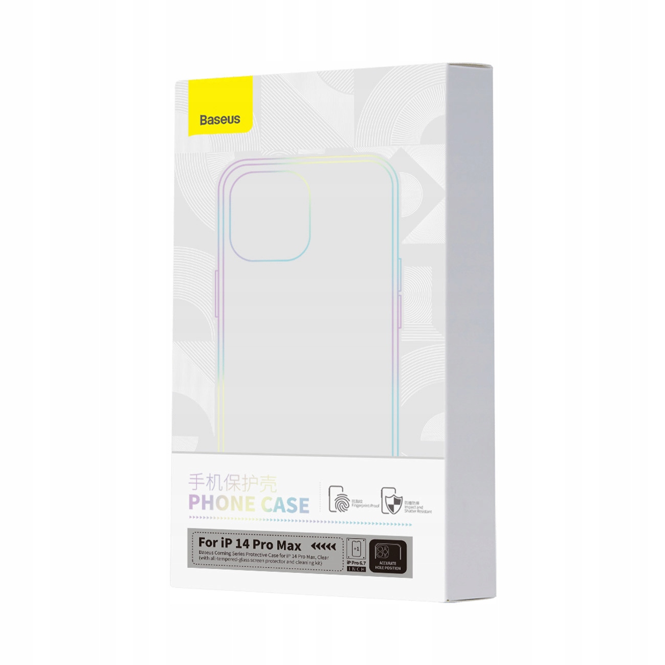BASEUSETUIDOiPhone14ProMaxSZKLOHARTOWANEKodproducentaP6011220220103 belsilt Baseus dėklas iPhone telefonui 14 Pro max + grūdintas stiklas