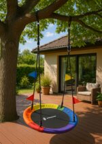 Gandro lizdo sūpynės vaikams sodui 100 cm iki 150 kg