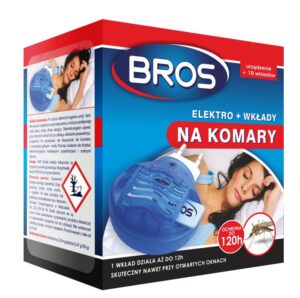 BROS elektrofumigatorius su 10 įdėklų nuo uodų  miegamajam