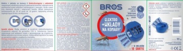 BROSElektrofumigatorowadobojczynakomarypluswkladyStanopakowaniaoryginalne1 belsilt BROS elektrofumigatorius nuo uodų su keičiamais įdėklais miegamajam