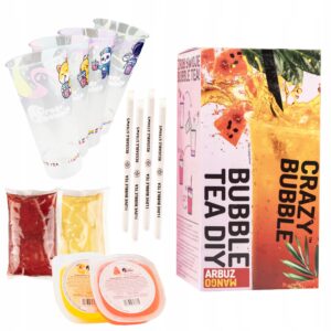 Bubble Tea rinkinys dovanai DIY mangų arbūzų skoniai Crazy Bubble