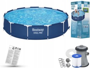 Karkasinis lauko baseinas Bestway 366x76cm su pompa su filtru 56681