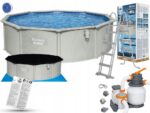 BasenPanelowyKANADYJSKIBestway460x120cmPompaPiaskowaDrabinka56384 belsilt Panelinis lauko baseinas Bestway 460x120cm su pompa su kopėtėlėmis 56384 variantas 2