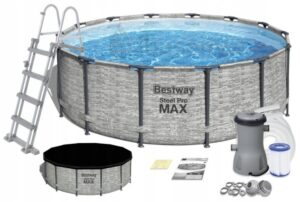Karkasinis lauko baseinas Bestway 427x122cm su pompa su kopėtėlėmis 5619D variantas 2