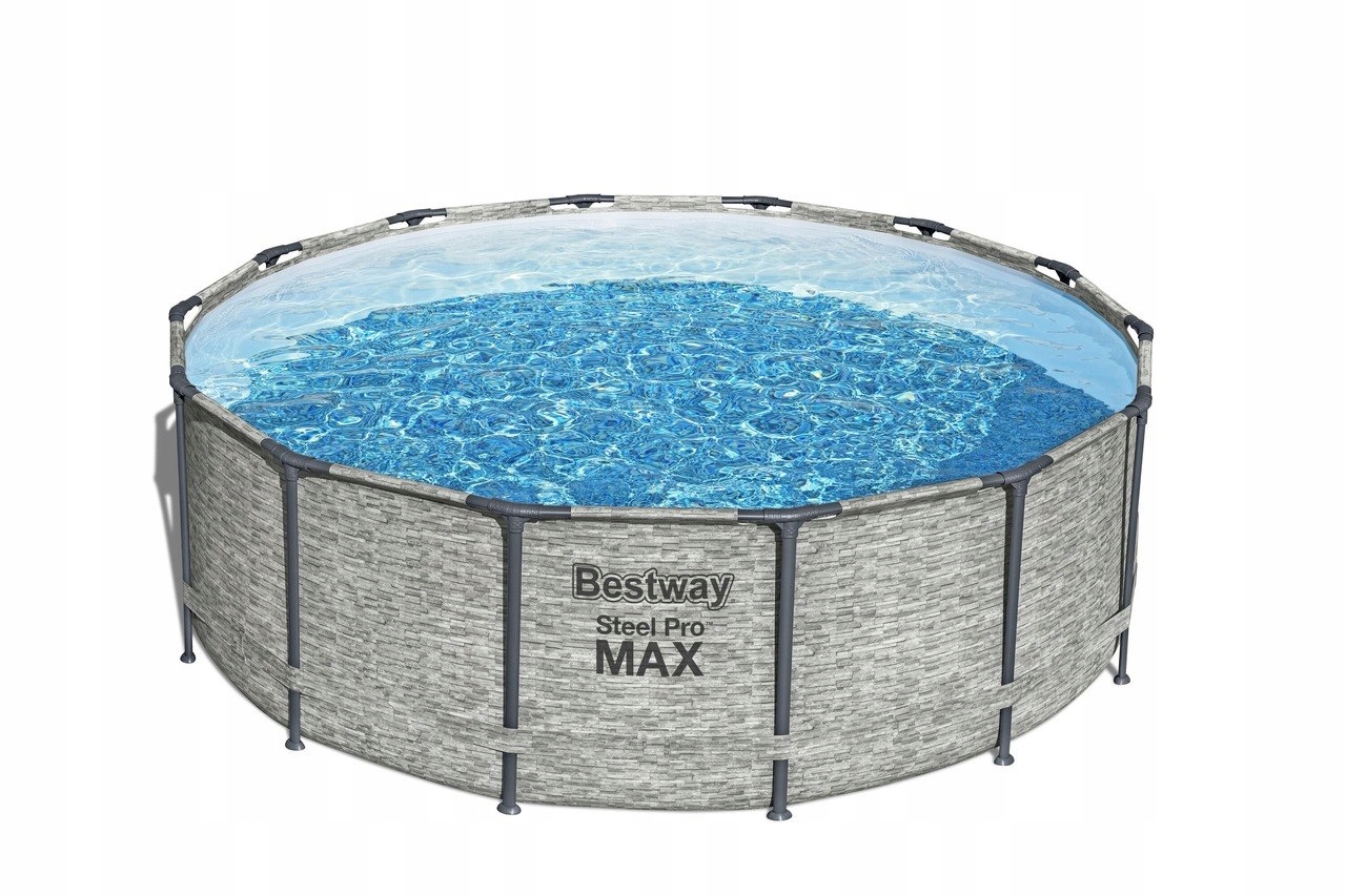 BasenStelazowy427x122cmZestaw9w1BESTWAY5619DDrabinkaPOMPAPokrywaKodproducenta5619D belsilt Karkasinis lauko baseinas Bestway 427x122cm su pompa su kopėtėlėmis 5619D variantas 2