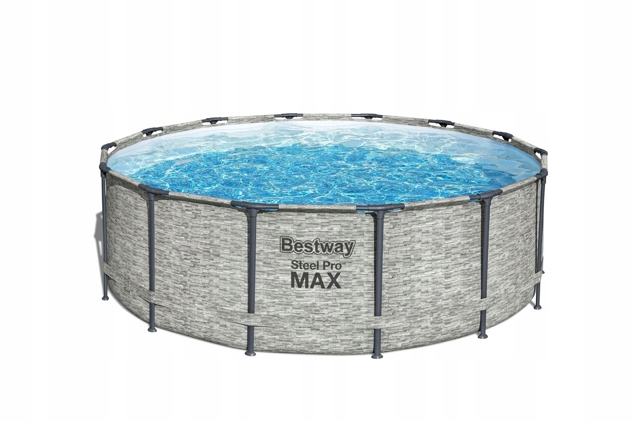 BasenStelazowy427x122cmZestaw9w1BESTWAY5619DDrabinkaPOMPAPokrywaPojemnosc15232l belsilt Karkasinis lauko baseinas Bestway 427x122cm su pompa su kopėtėlėmis 5619D variantas 2