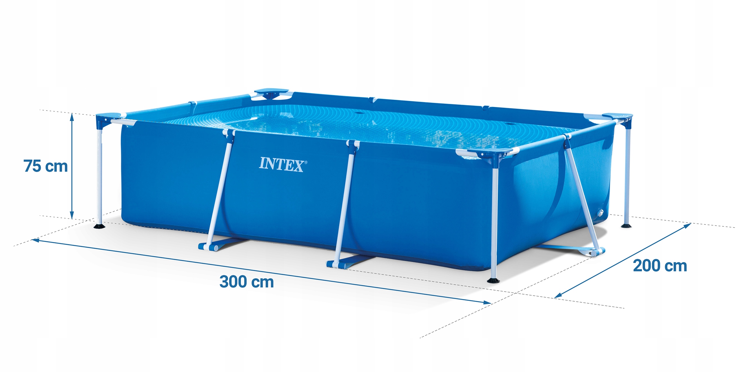 BasenogrodowystelazowyINTEX300x200ZESTAW16w1POKRYWAPOMPAMODEL2026Rodzajstelazowy belsilt Karkasinis lauko baseinas Intex 300×200 cm su pompa su uždangalu 2026