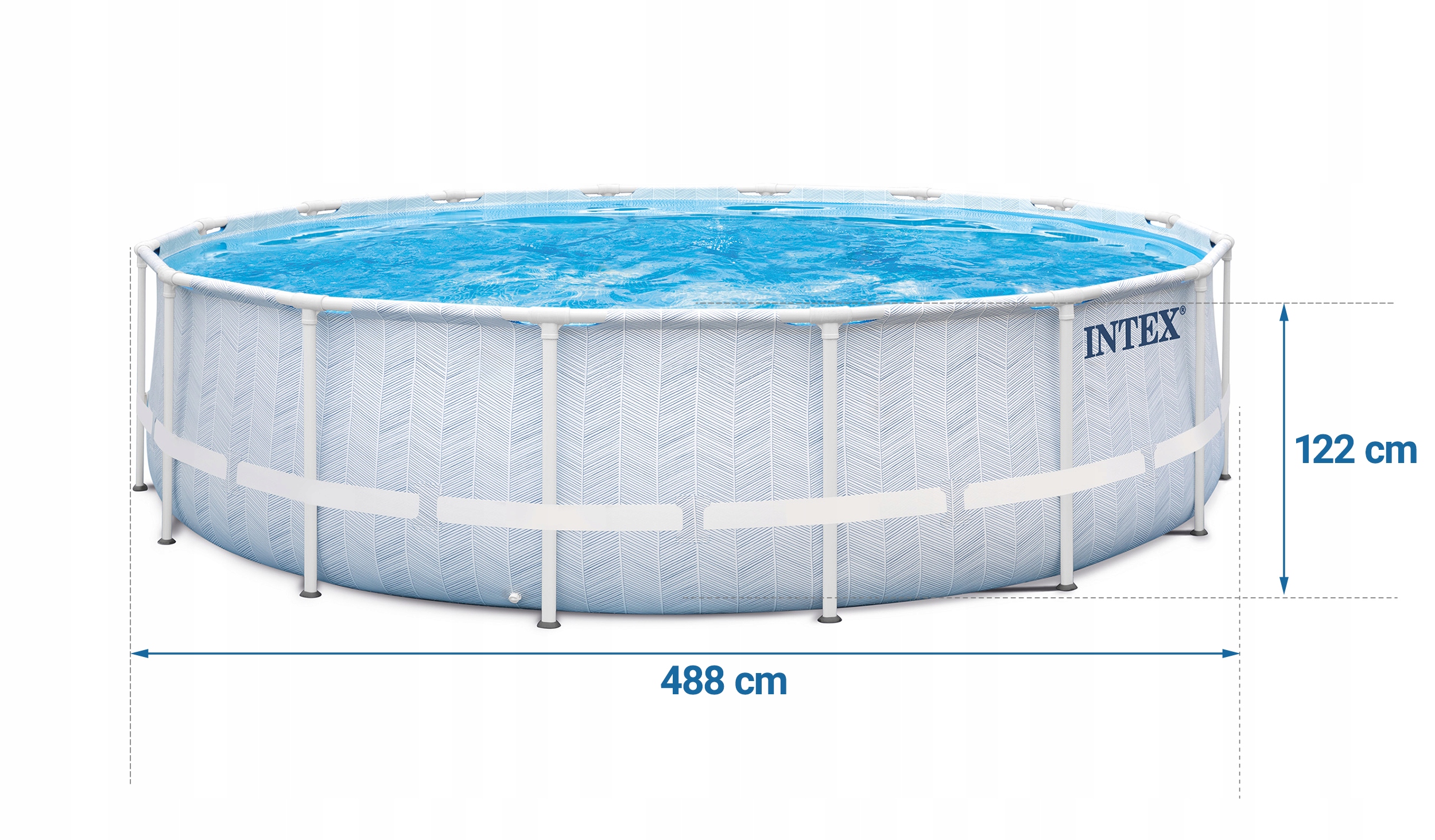 BasenogrodowystelazowyINTEX488x122zestawczyszczacy18w126746Pojemnosc19156l belsilt Karkasinis lauko baseinas Intex 488×122 cm rinkinys 26746 variantas 2