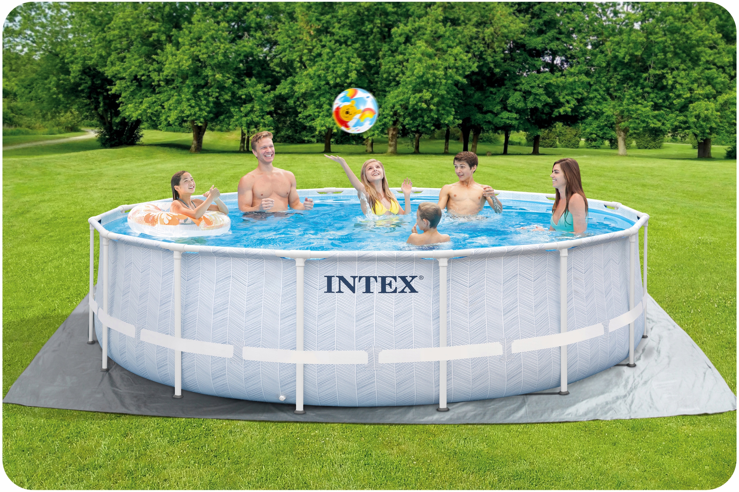 BasenogrodowystelazowyINTEX488x122zestawczyszczacy18w126746Rodzajstelazowy belsilt Karkasinis lauko baseinas Intex 488×122 cm rinkinys 26746 variantas 2