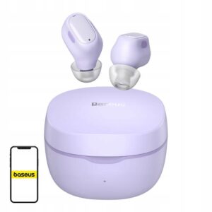Baseus belaidės į ausis dedamos ausinės TWS Bowie Bluetooth 53 violetinės