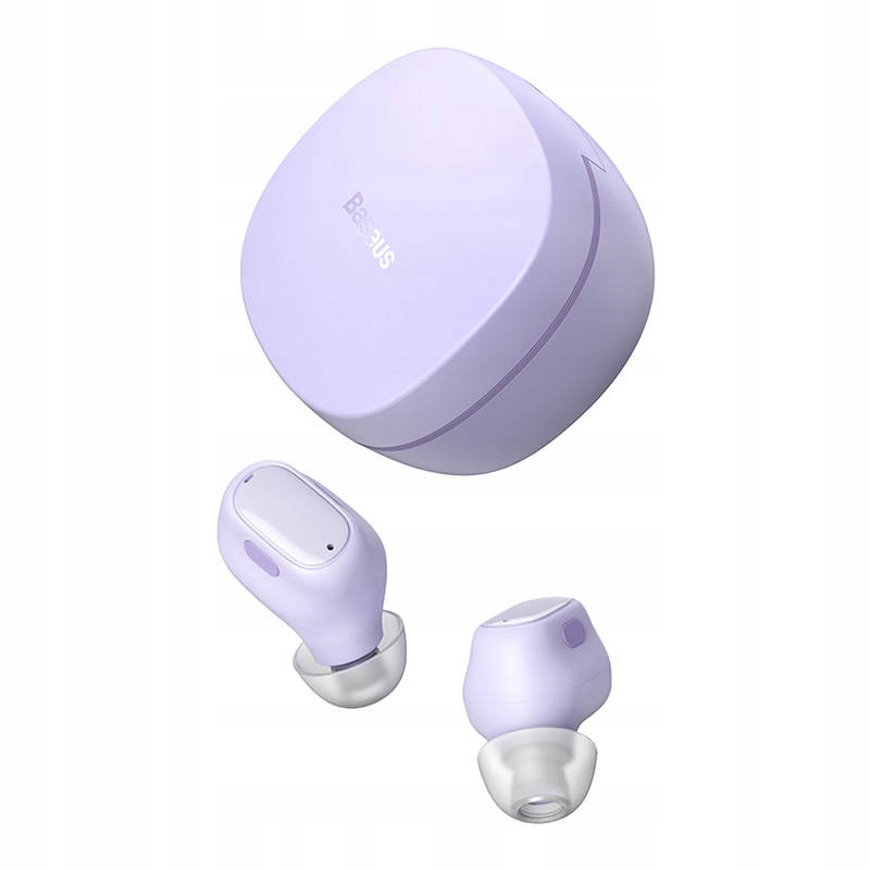 BaseusSluchawkiBezprzewodoweDokanaloweTWSBowieBluetooth53FioletoweMarkaBaseus belsilt Baseus belaidės į ausis dedamos ausinės TWS Bowie Bluetooth 53 violetinės