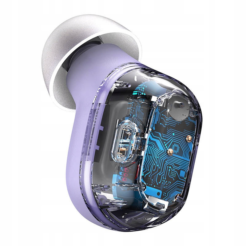 BaseusSluchawkiBezprzewodoweDokanaloweTWSBowieBluetooth53FioletoweModelBowieWM01 belsilt Baseus belaidės į ausis dedamos ausinės TWS Bowie Bluetooth 53 violetinės