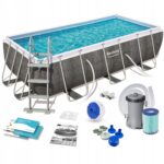 Bestway56721BasenStelazowyOgrodowy404x201x100cmPompaDrabinka belsilt Karkasinis lauko baseinas Bestway 404x201x100cm su pompa su kopėtėlėmis 56721 variantas 3