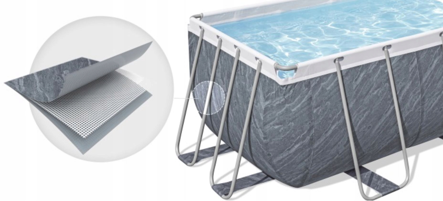 Bestway56721BasenStelazowyOgrodowy404x201x100cmPompaDrabinkaMarkaBestway belsilt Karkasinis lauko baseinas Bestway 404x201x100cm su pompa su kopėtėlėmis 56721 variantas 3