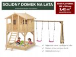 Vaikų lauko žaidimų aikštelė su nameliu smėlio 180x190cm